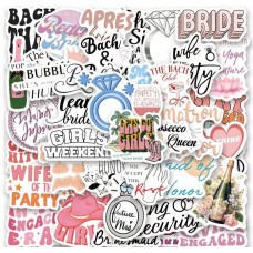 Set 50 Stickers Despedida De Soltera Novia Decorativos
